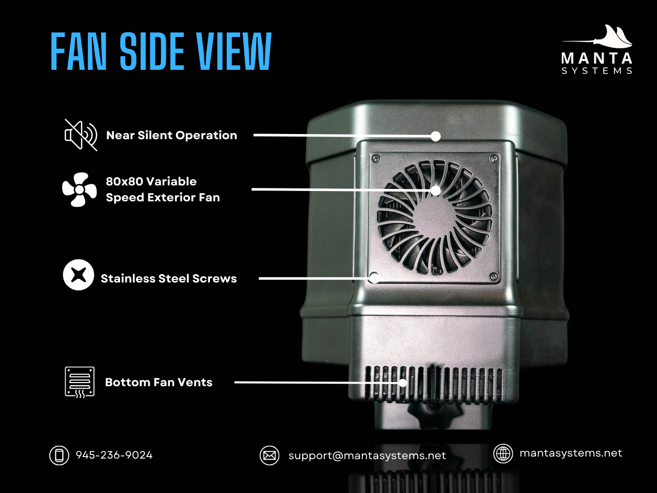 Automated Frozen Fish Food Feeder – fan view 