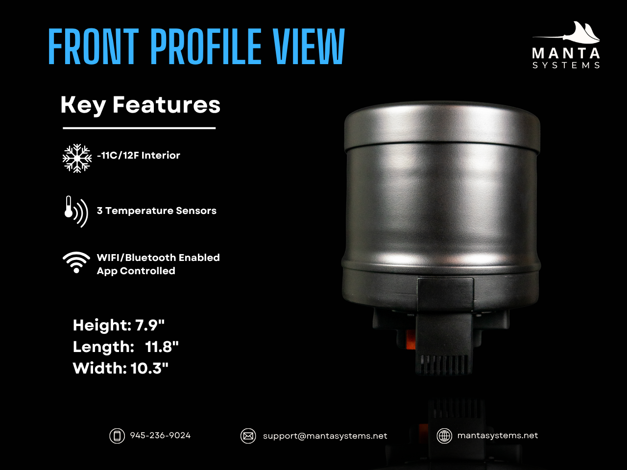 Automated Frozen Fish Food Feeder – front view