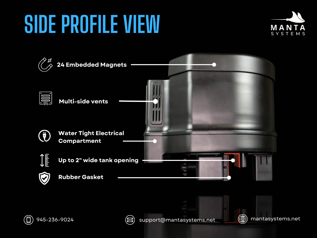 Automated Frozen Fish Food Feeder – side view