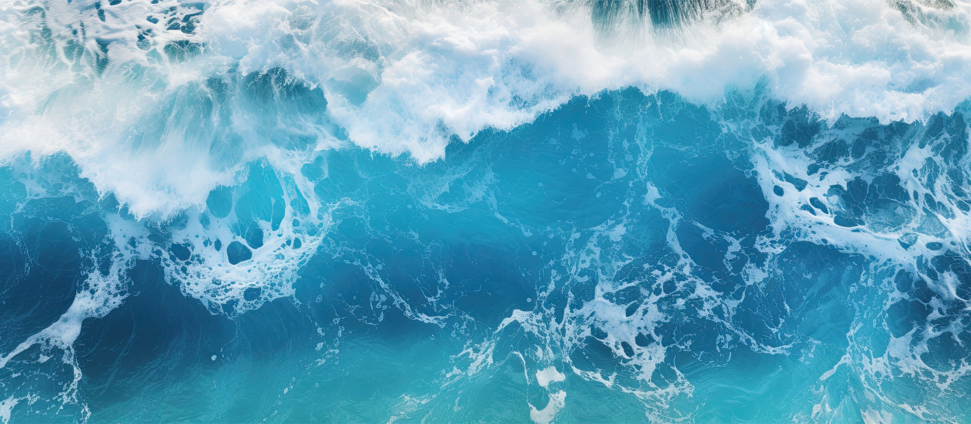 Light blue waves crashing